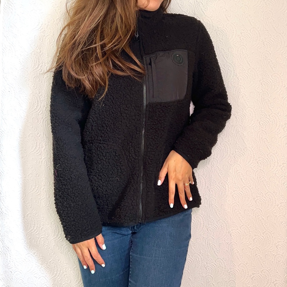 Tommy Hilfiger NWT woman Zip up Jacket S/P size Black color